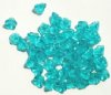 50 7mm Transparent Blue Zircon Bell Flower Beads